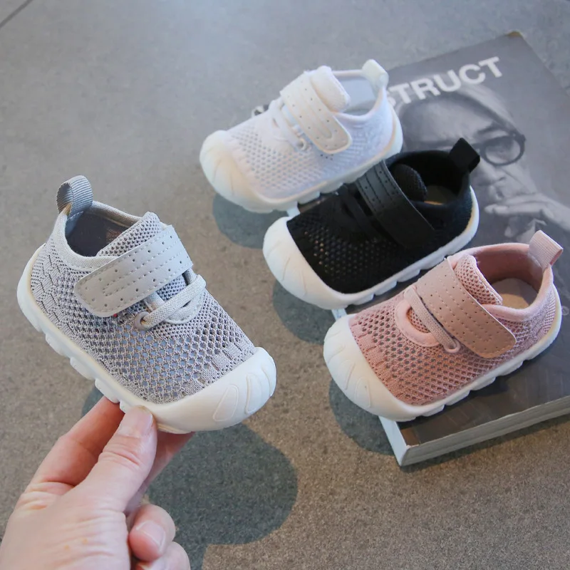 Summer Toddler Baby Shoes Boys Girls First Walkers Mesh Shoes Breathable Non-slip Soft Bottom Infant Baby Boy Girl Kids Shoes