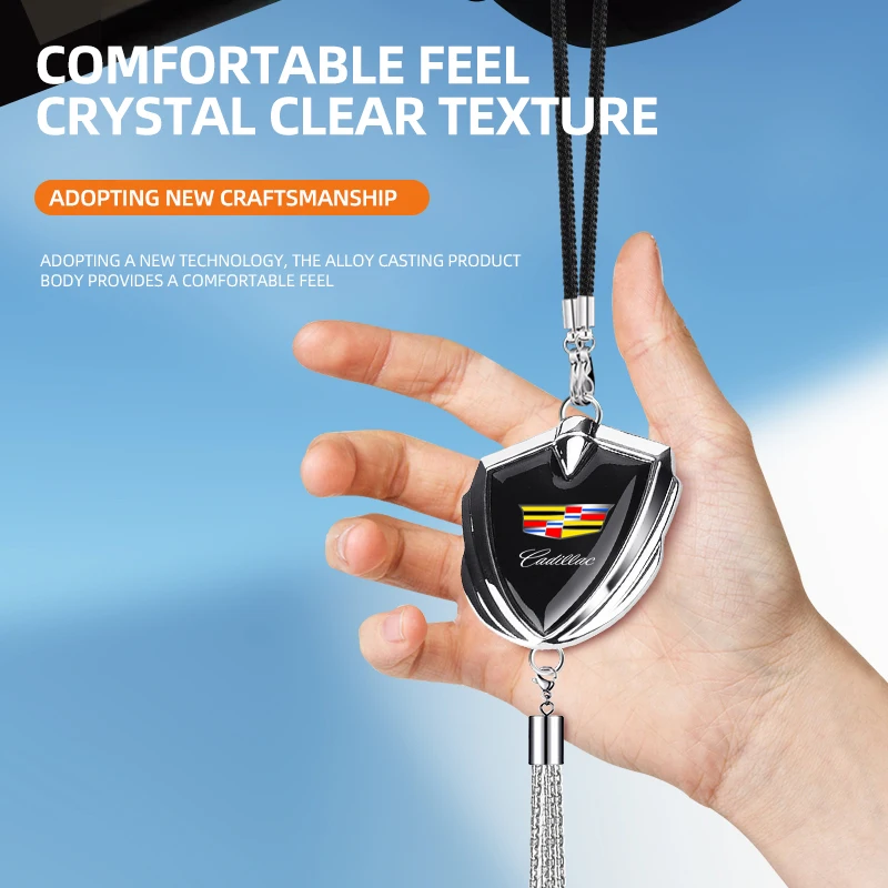 캐딜락 에스컬레이드 GT4 XT4 ATS XT5 CTS XTS RS용 자동차 펜던트 메탈 배지 후방 거울 장식 액세서리