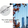 2pcs, 2D flat Party Curtains Bridge and New York Skyline Durable Polyester,Without Electricity Party Decorations Suitable for 5