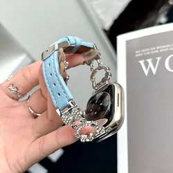 Luxury Adjustable Bracelet Band for Smartwatch - Elegant Wristband Accessory (Blue)