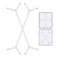2pcs Adjustable Triangle Elastic Suspenders Gripper Holder Straps Clip for Bed Sheets Mattress Covers Sofa Cushion Band Belt 1
