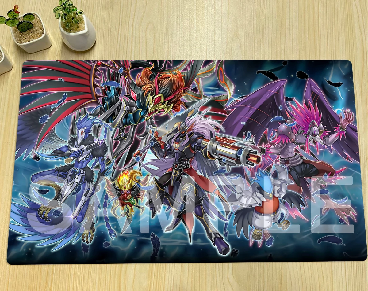 

Игровой коврик YuGiOh Blackwing Full Armor Master, резиновый коврик для компьютерной игры, 60 х35 см
