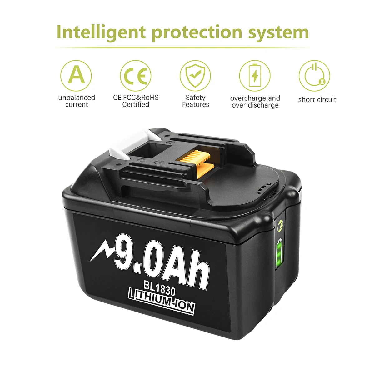 Bateria Li-ion para Makita Ferramenta Elétrica Bl1860 Bl1860b Bl1840 Bl1850 Bl1830 Bl1860b Lxt 400 9000mah - Image 3