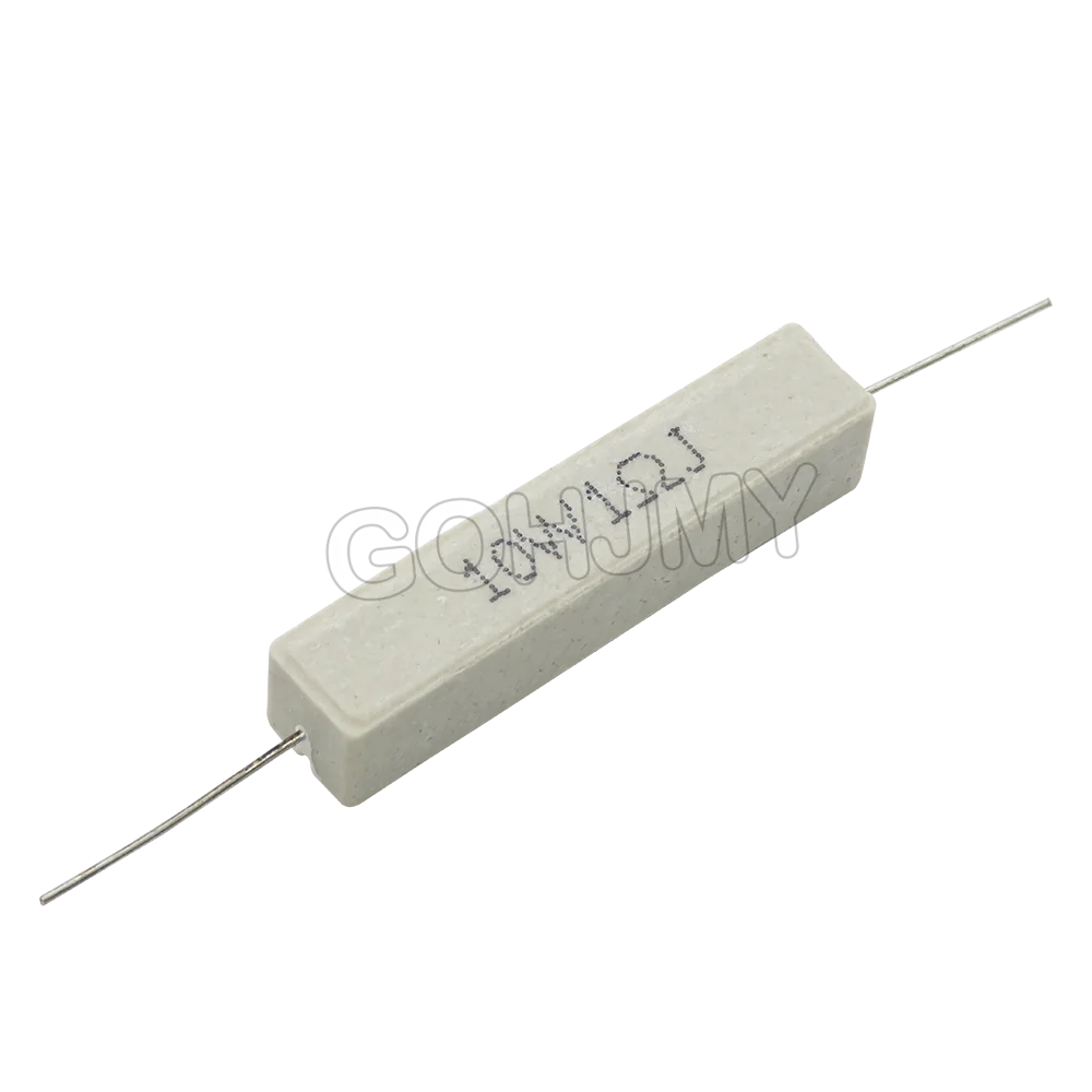 10PCS 10W Cement resistance 0.1 ~ 10k ohm 0.22 0.33 0.33R 1R 2R 8R 10R 15R 47R 100R 1 10 25 47 100 1K 2K 10K ohm Cement resistor