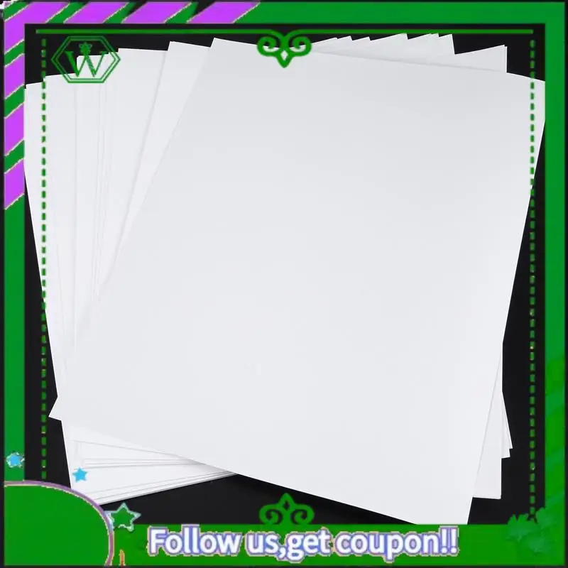 ABIK-프리미엄 인쇄용 방수 비닐 스티커 용지 잉크젯 및 프린터 용 210X280mm 60 매 무광택 흰색 데칼 용지