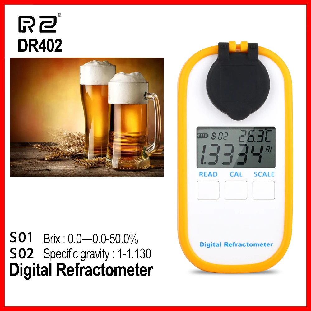 DigitalBeerRefractometerSpecificGravityMeterWortHydrometer101