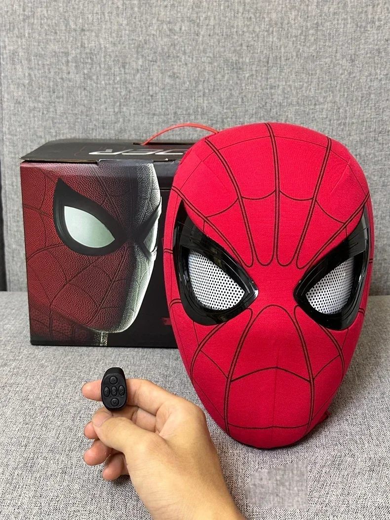Spider Man Mask New Spider-man:no Way Home Spider Man Mask Luxury Helmet Rechargeable Remote Eyes Movable Mask Cosplay Decoration Gift Toys