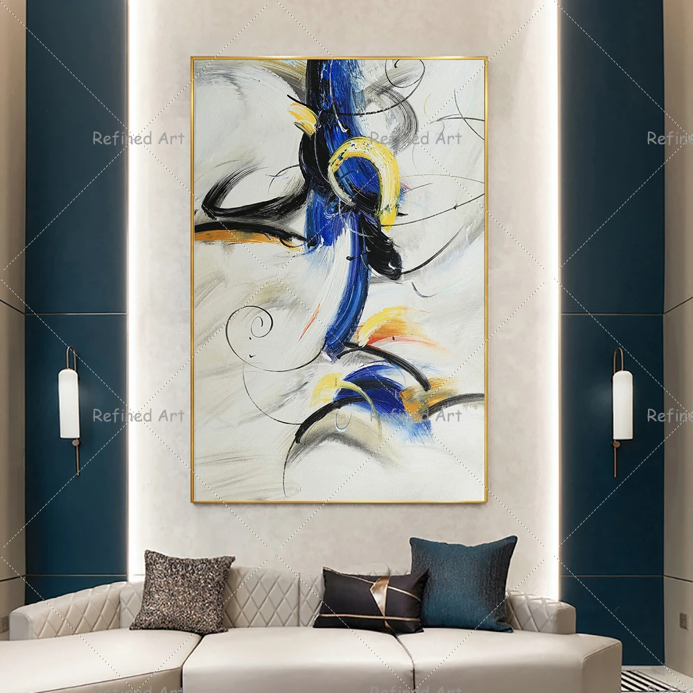 

Hand Painted Modern Abstract Oil Paintings On Canvas Wall Art Home Living Room Decoration Aesthetic Picture for Interior Mural