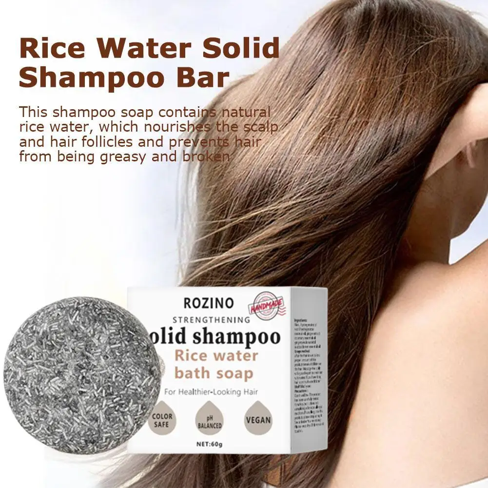 

Solid Rice Shampoo Bar Citrus Scent Shampoo Soap Hair Regrow Shampoos Moisturizing Anti Hair Loss Treatments
