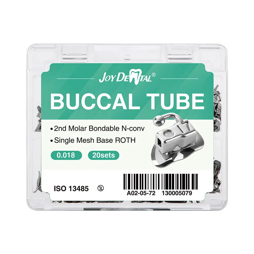 10 Packungen 200 Stück Zahnärztliche Kieferorthopädische Bukkalröhrchen für 1./2. Molaren, Bondierbar, Monoblock, Nicht-Konvertierbar, Single Roth MBT 0.022/0.018 Metall – Detail 23