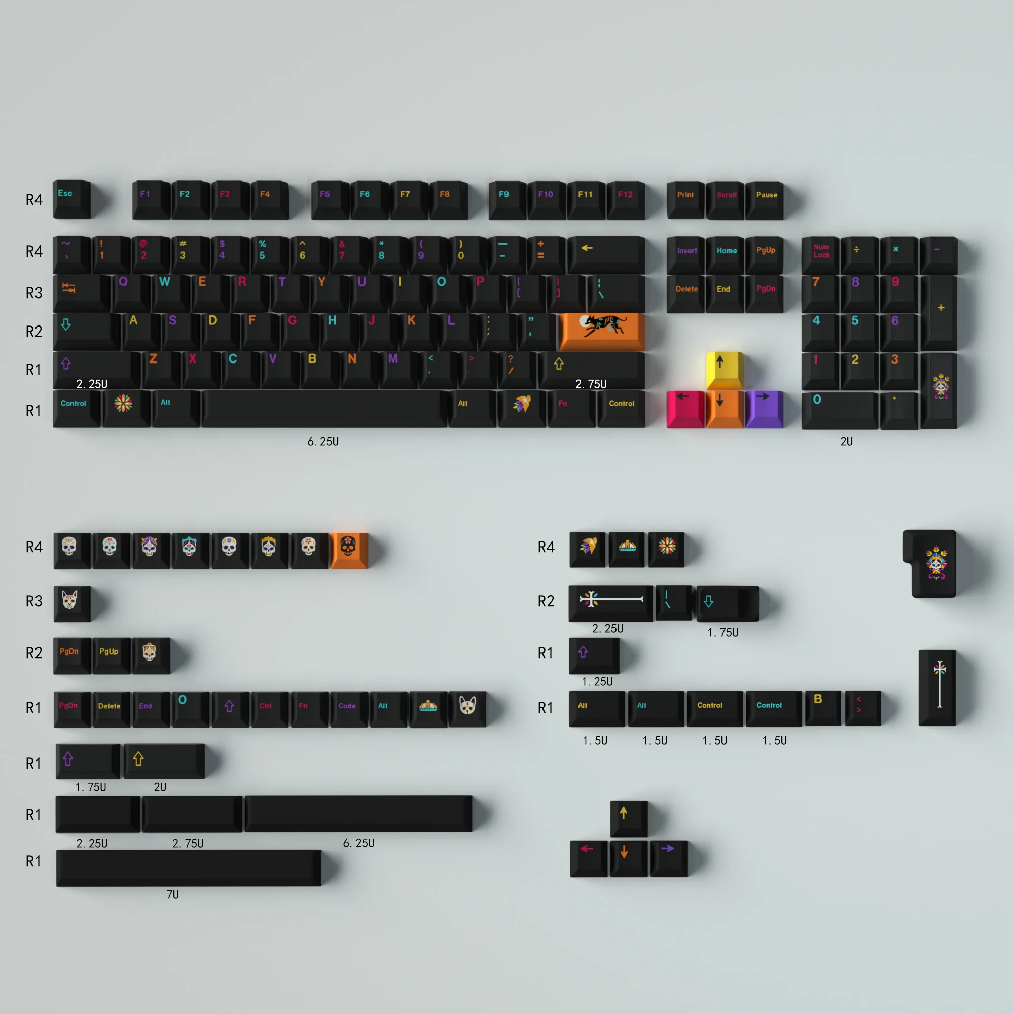 Personalizado, DYE-SUB Keycap, Perfil Cherry, Keycaps Inglês para MX Switch