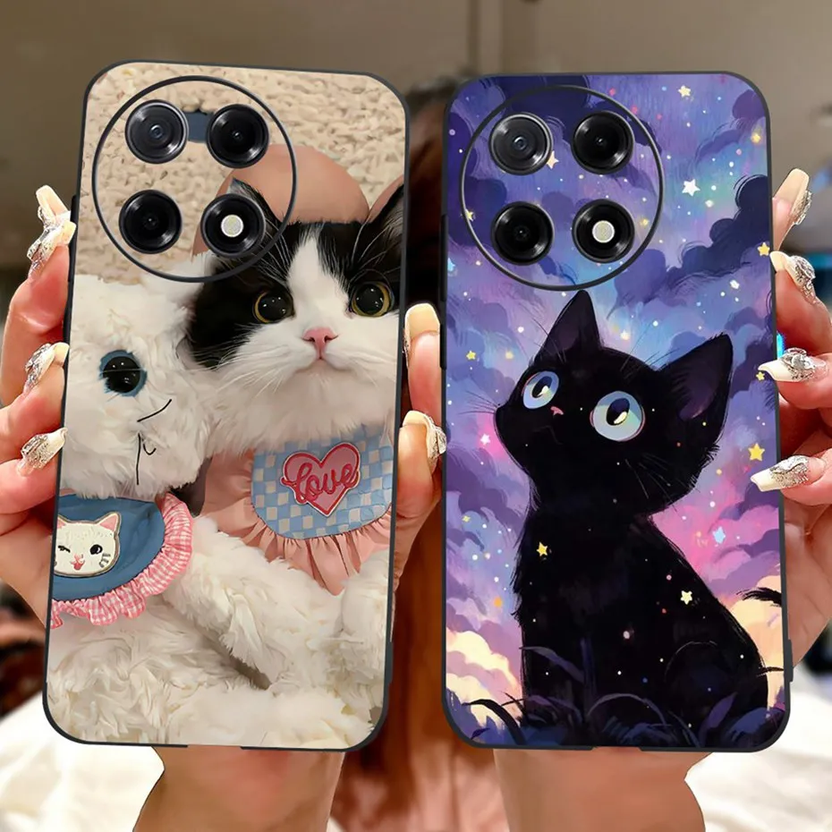 Sleek Black Silicon Soft TPU Phone Case - Modern Design Back Cover