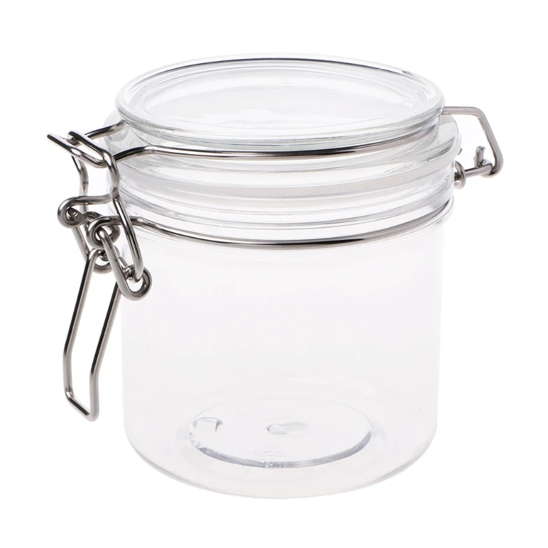 New PETP Food Storage Milk Powder Box Clamp Lid Air Tight Sealed Locking Jar Kitchen