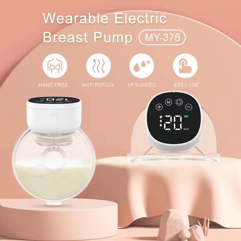 

Wearable Intelligent Breast Pump With 3 Modes, 9-Level Fully Automatic Integrated Portable Hands-Free Breast Pump USB Charging