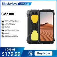 Blackview BV7300 Rugged Smartphone 6.67'' HD+IPS, MT6769V 6GB RAM+ 256GB ROM,7680mAh 45W Fast Charge,NFC Mobile Phone Android 14 1