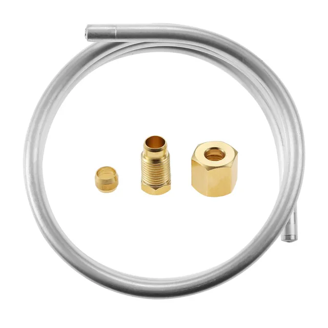 4Db/1Kit 1/4 Hüvelykes Alumínium Cső 39In Kompressziós Olíva Illesztés M10*1 Nő- És Férfi Anyák A Pilóta Égő Gázfűtéshez - Image 2