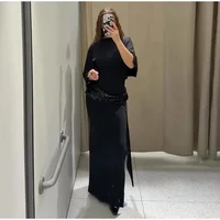 Women Backless Sequin Patchwork Maxi Dress Elegant Wide Sleeve Long Gowns Feminine New Fashion Evening Party Daily Robes - Image 3