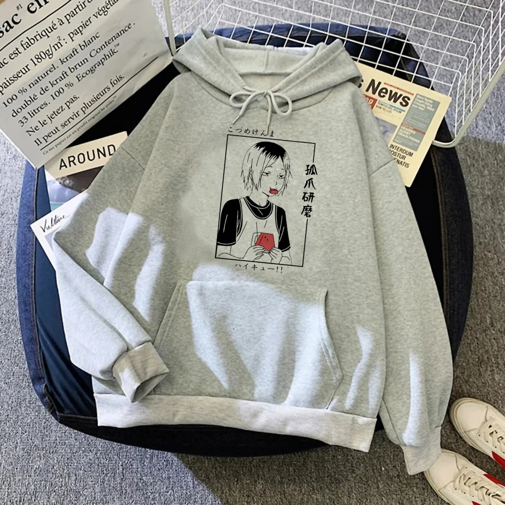 

Худи Haikyuu женское в Корейском стиле, смешная одежда с графическим принтом в стиле Харадзюку, японская одежда