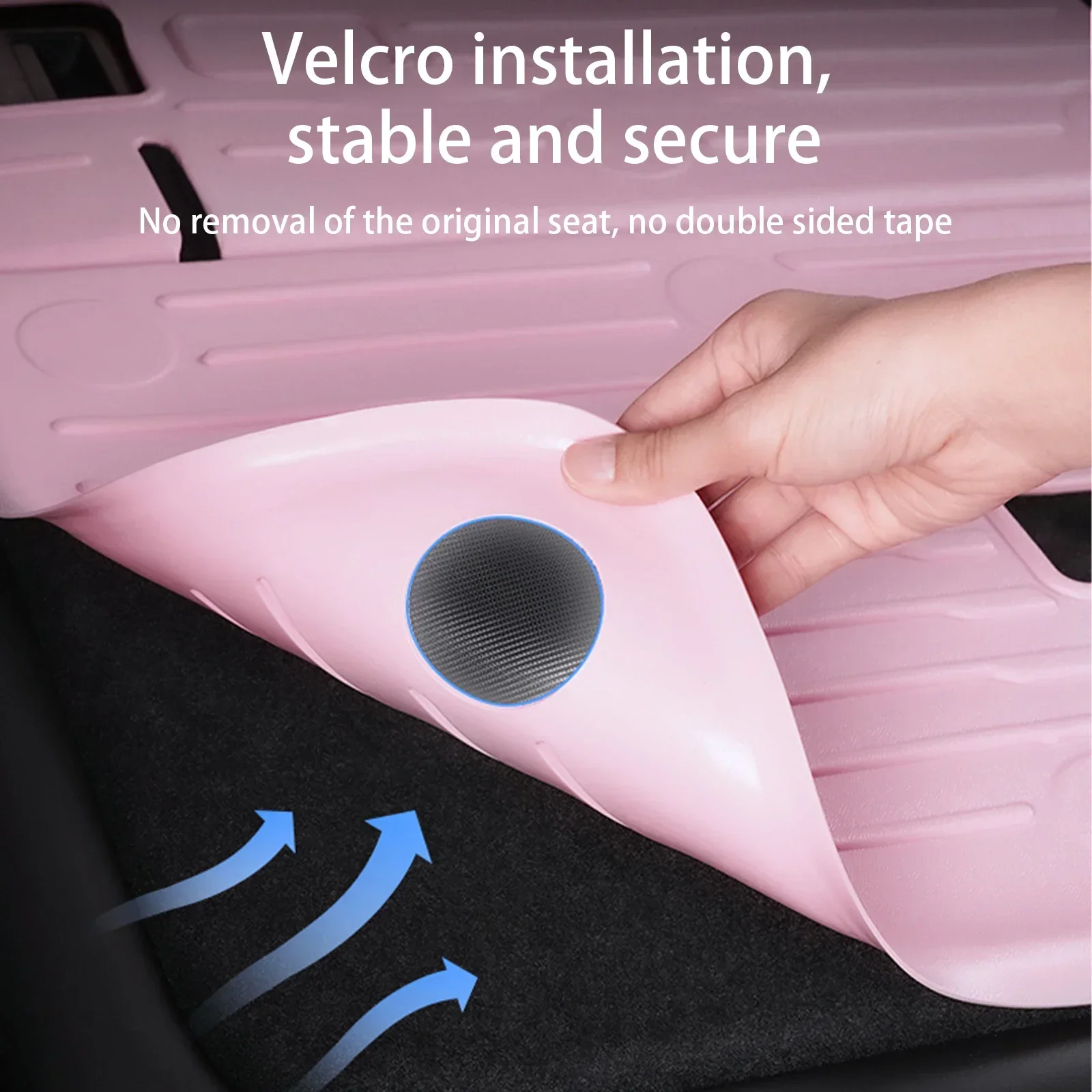 For Tesla Model Y Model 3 White Pink Rear Trunk Seats Back Anti-scratch Protective Mat Cover Enhanced Stickiness No Drilling Pad