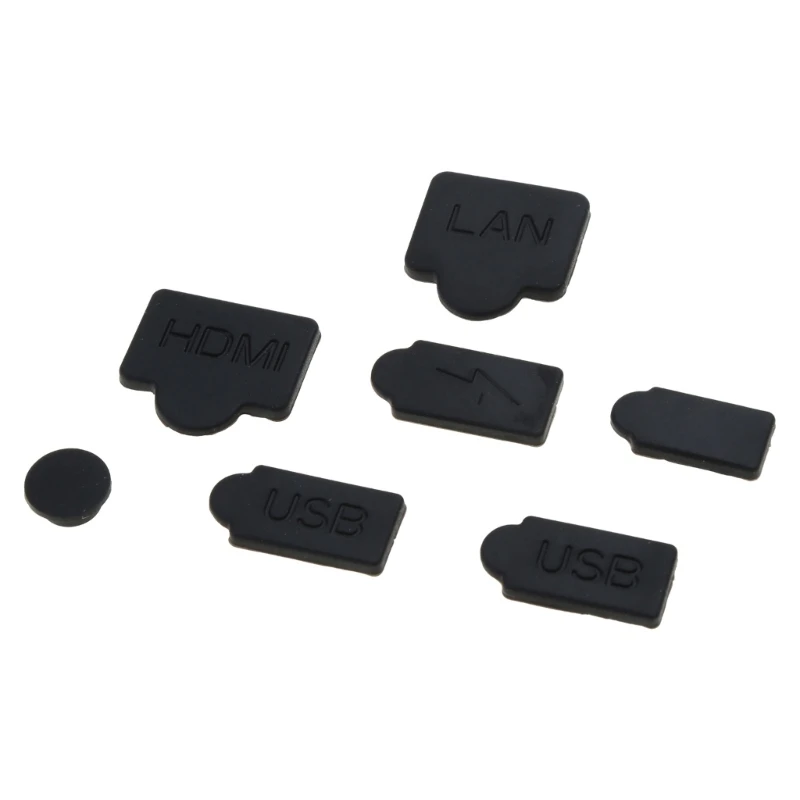 

7pcs Silicone Dust Plugs Set USB Cover Dustproof Plugs for Game Console