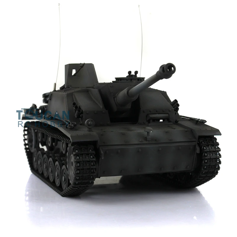 Heng Long 7.0 Customized 1/16 3868 Gray Stug III RTR RC Tank Metal Tracks Wheels TH17435-SMT4 2