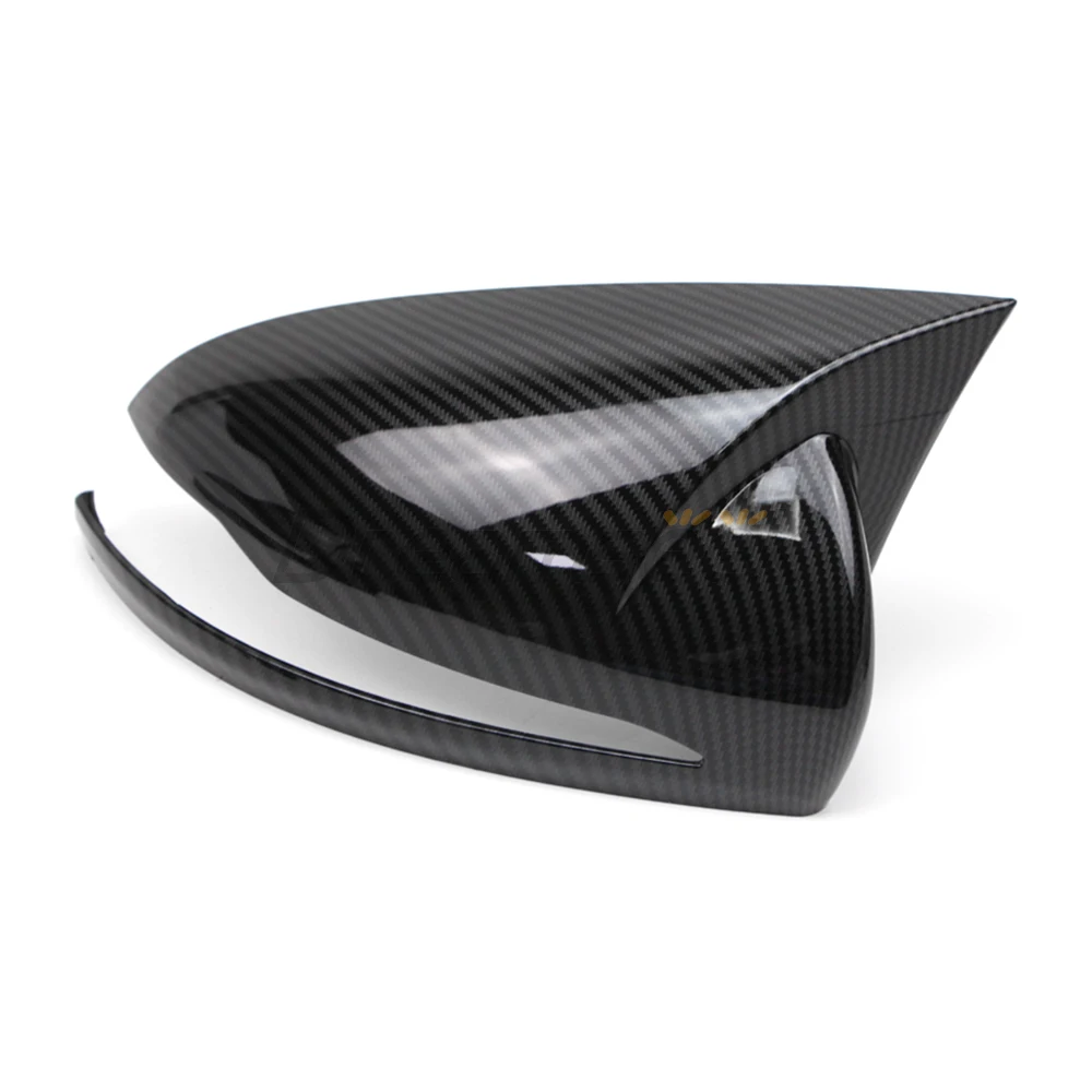 Side Door Wing Rearview Mirror Cover Cap For Mercedes-Benz GLC GLB C E S Class W205 W213 C217 Carbon Fiber Style Trim W/ Turn