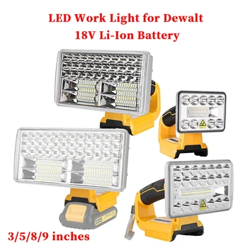 다기능 LED 작업등 장거리 스포트라이트, USB 포트 토치, Dewalt 18V 리튬 배터리 캠프 조명과 호환 가능