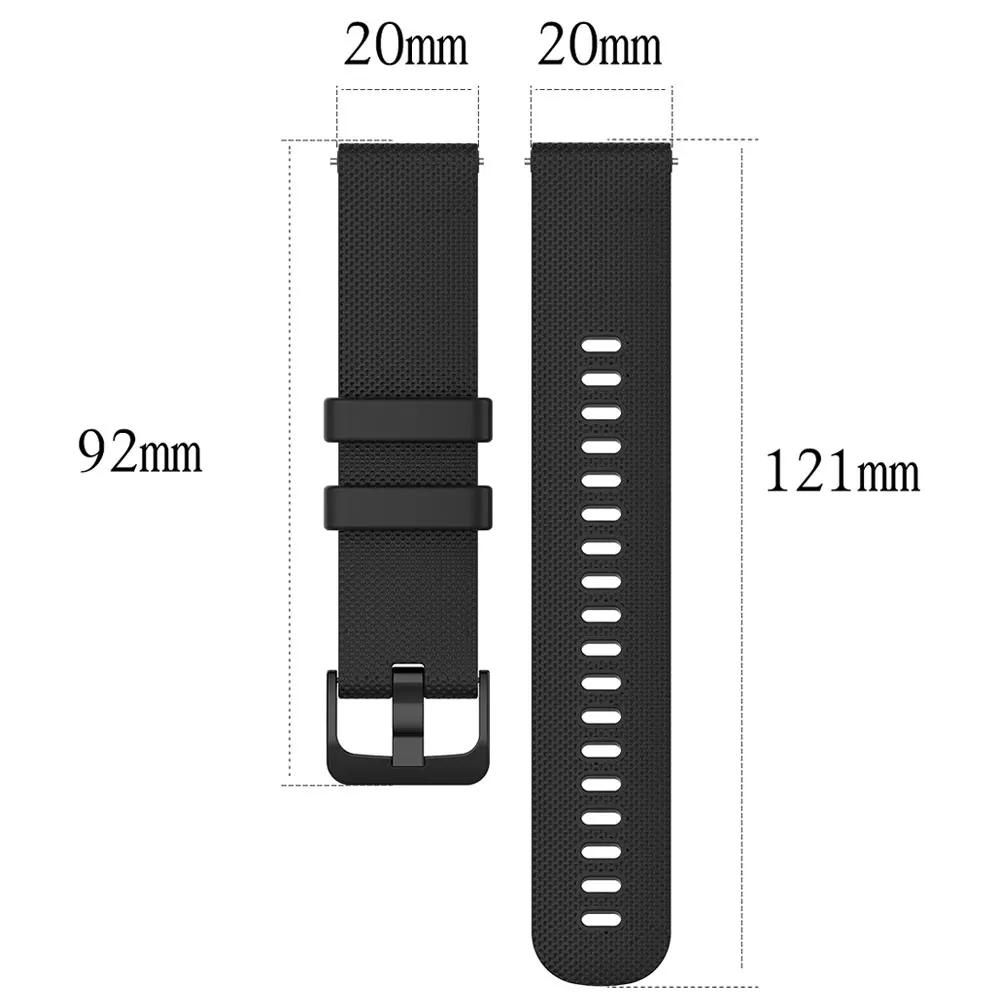 20mm Silicone Watchband - Premium Soft Wristband Bracelet Strap