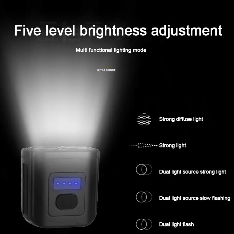 2024 جديد ليلة الدراجات سلامة إضاءة دراجة هوائية د...