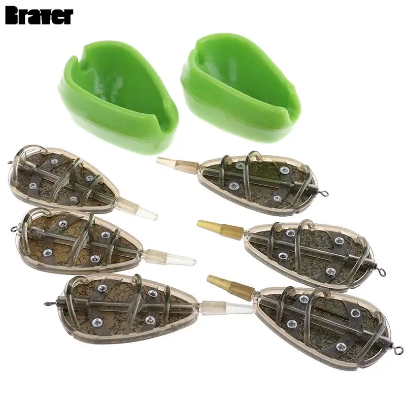 

Outddor Fish Tackle Pesca Iscas Accessories Inline Method Feeder Mould Bait Thrower Bait Plumb Set Carp Fishing Bait Holder Tool