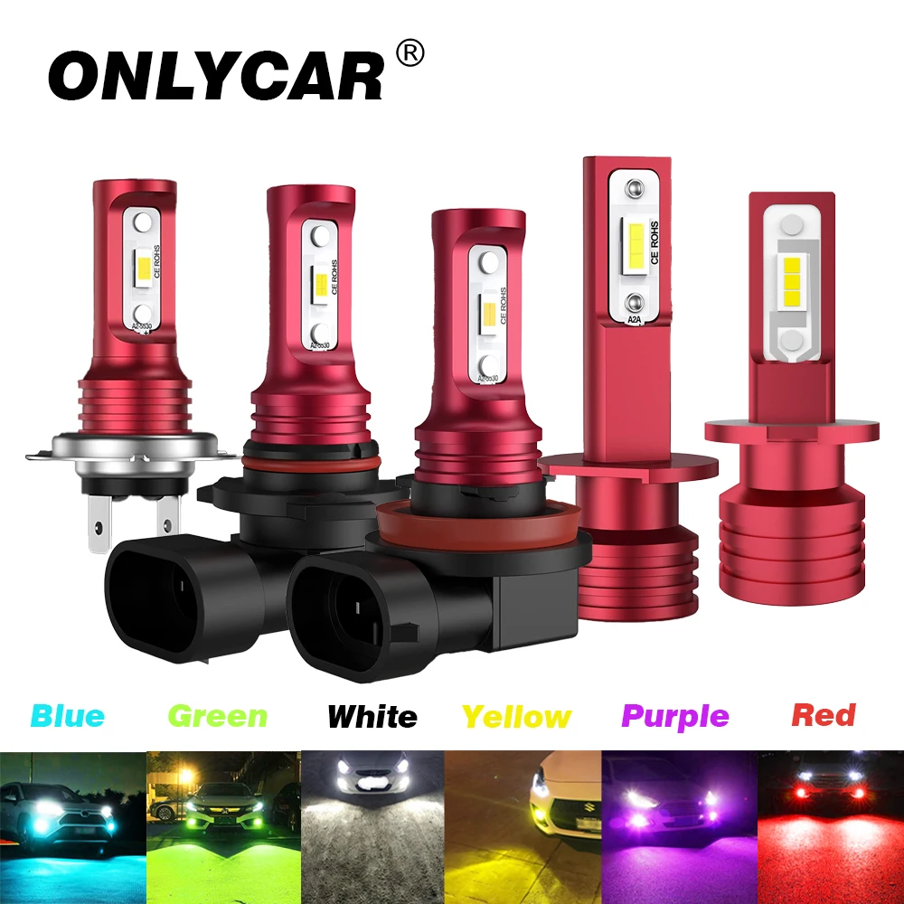 

LED Fog Lamp H1 H3 H7 H11 H8 H9 9005 HB3 H10 9040 9006 HB4 5202 H16 PSX24W White Blue Yellow Red Purple Green led headlights