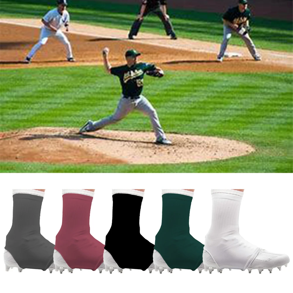 Spats Football Cleat Covers Super Soft High Elastic Slip Resistant Solid Color For Cycling Lacrosse Baseball Softball Accessory