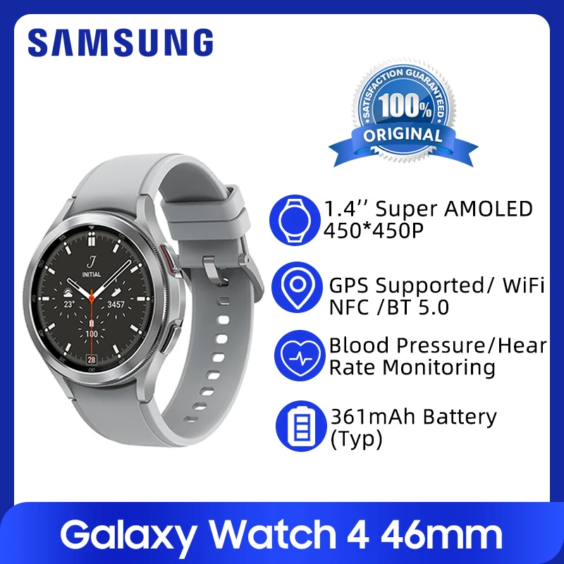 Samsung Galaxy Watch 4 Classic 46mm Lte R5 1 4 Super Amoled Smart Watch Blood Oxygen Heart Rate Measure 361mah Battery Gps Smart Watches Aliexpress