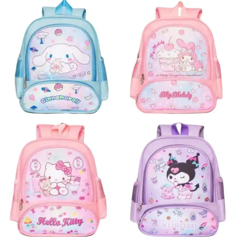 

Kawaii Anime Sanrios Hellokittys My Melody Kuromi Cinnamoroll Waterproof Kids Student Bag High Capacity Girls Backpack Schoolbag