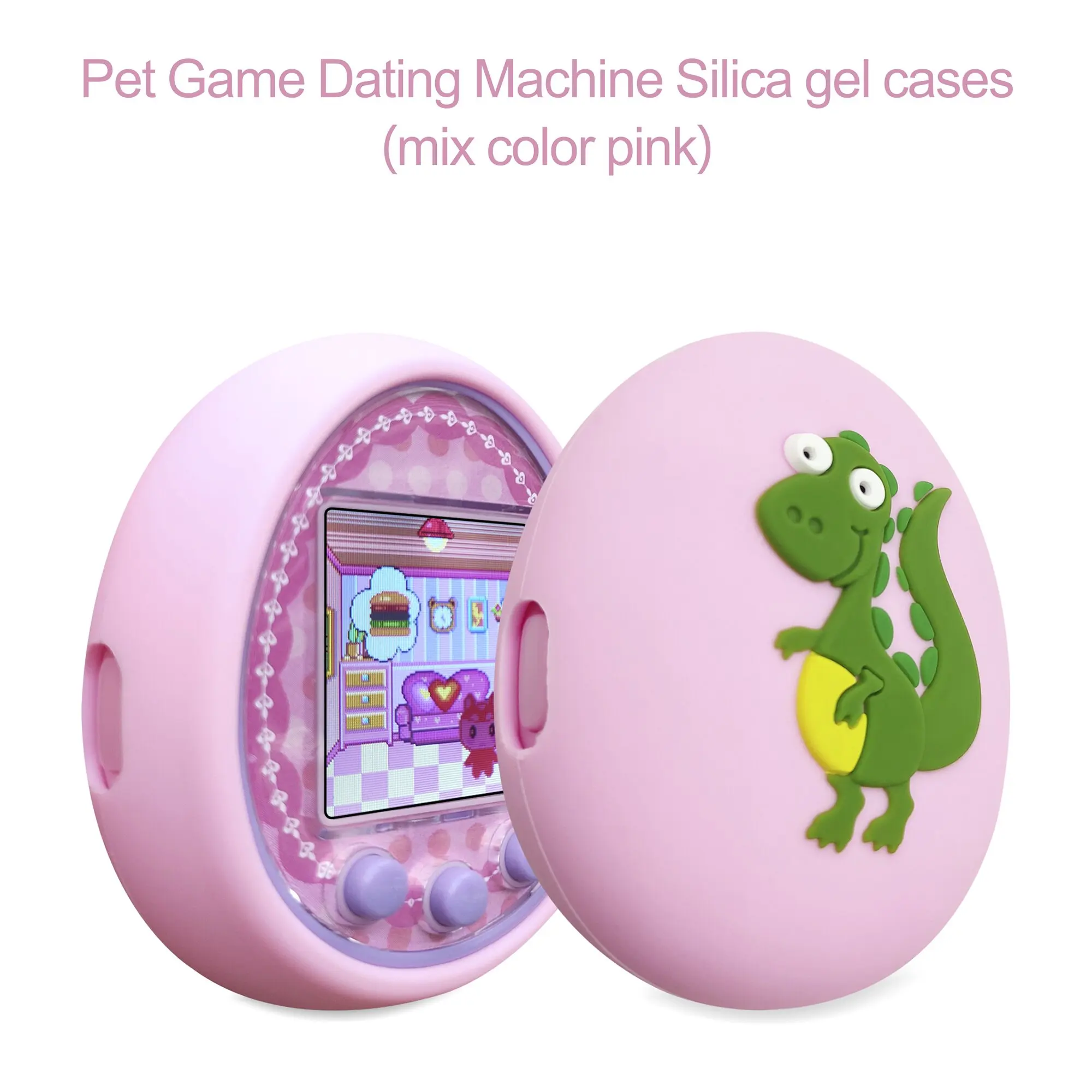 

Kids Electronic Pet Machine Silicone Cover Case Waterproof Dino Protector Case Compatible with Virtual Pet Game