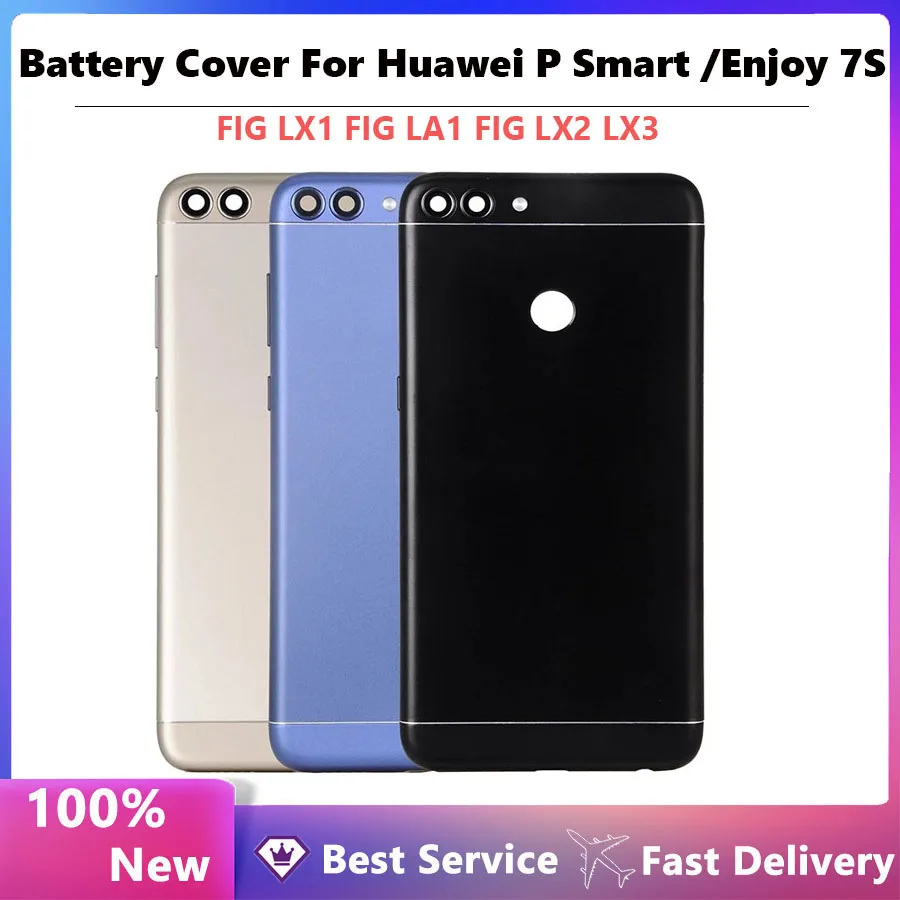 100% Nuovo Alloggiamento Per Huawei P Smart Battery Cover Posteriore Fig Lx1 Fig La1 Fig Lx2 Lx3 Parti Di Riparazione Goditi La Custodia Della Porta D