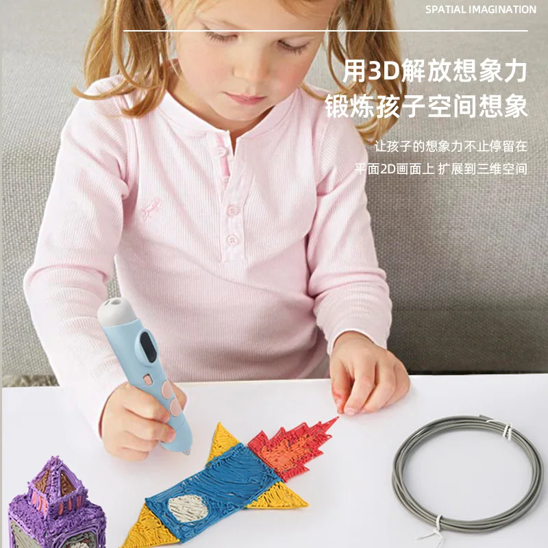 Luxmoc Low Temperature 3d Printing Pen Children's Creative 3D Stereoscopic Drawing Pen Long Endurance DIY Graffiti Models 3D