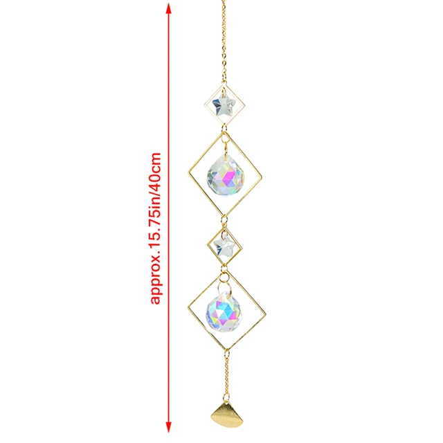 1 Db Függő Világos Fogó Kristályszél Csengő Kültéri Kert Hold Sun Szív Golyó Szél Hangjelző Medál Házi Erkély Dekoráció - Image 2