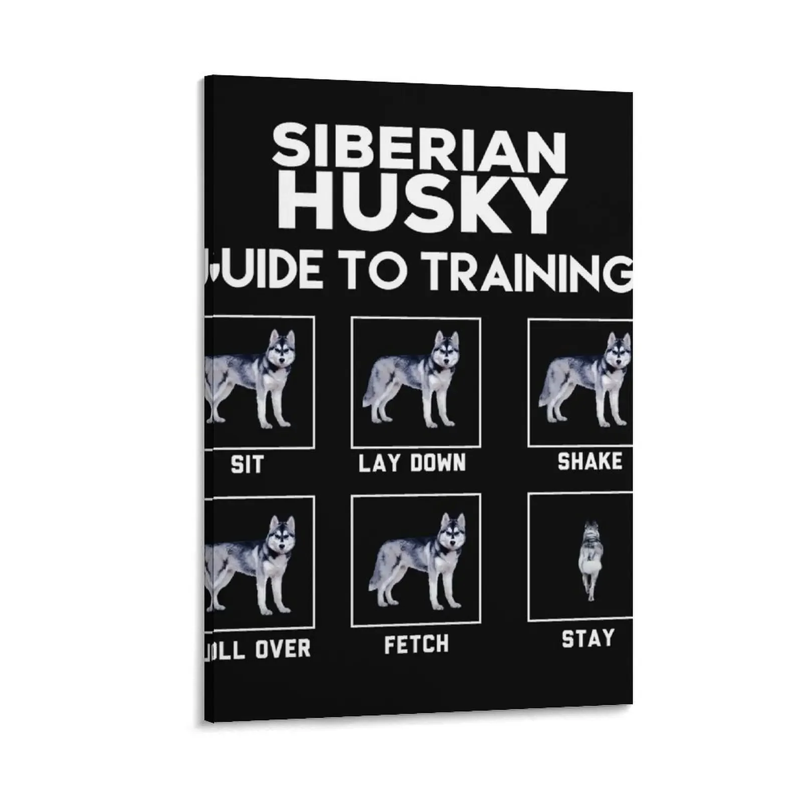 

Siberian husky guide to training Canvas Painting Decorative painting for bedroom home decor interior