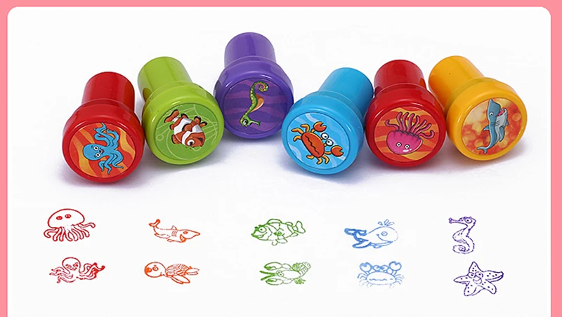 10pc Toy Stamps For Kids Self-Ink Teacher Stamps Kids Favor Children  Treasure Box Prize Classroom Easter Egg Stuffers Toys Gift