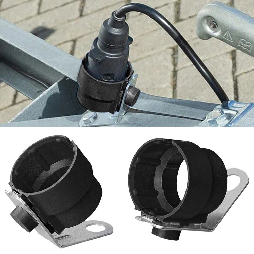 Round Parking Cover Trailer Plug Holder Trailer Connector For 7 /13 Pin Plugs Adapter Caravan Car Truck Accessories trailer plug adapter trailer plug holder