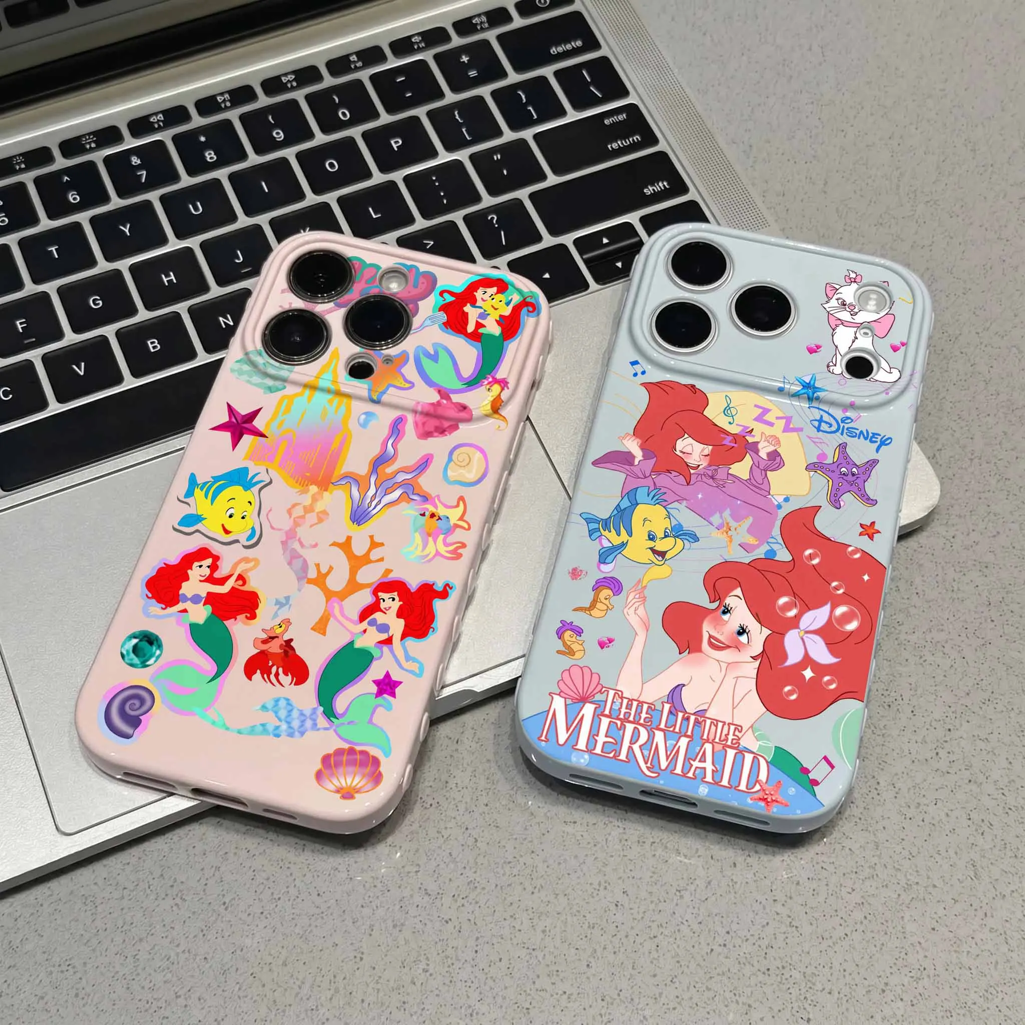 Pretty Little Mermaid Bubble Heart Soft Phone Case