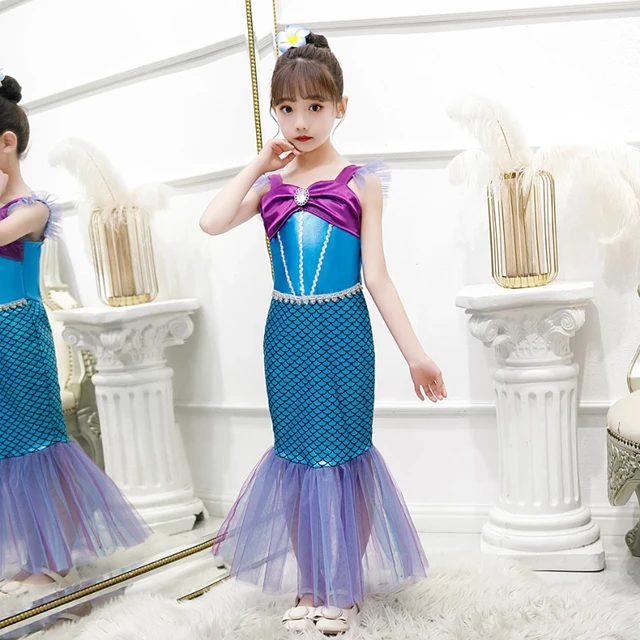 Traje de Sereia Infantil Roupa de Sereia Princesa Sereia Fantasia