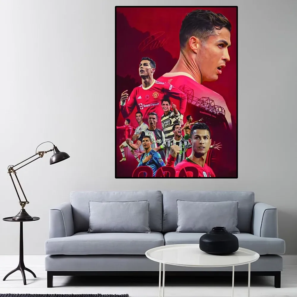 C-Cristiano R-Ronaldo CR7 Poster Home Room Decor Livingroom Bedroom Aesthetic Art Wall Painting Stickers poster prints diy poster sticker