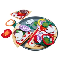 Play Kitchen Felt Pizza Toys For Kids Pretend Play Pizza Game Early Educational Felt Food Toys Role Play for Kids Girls Boys 1