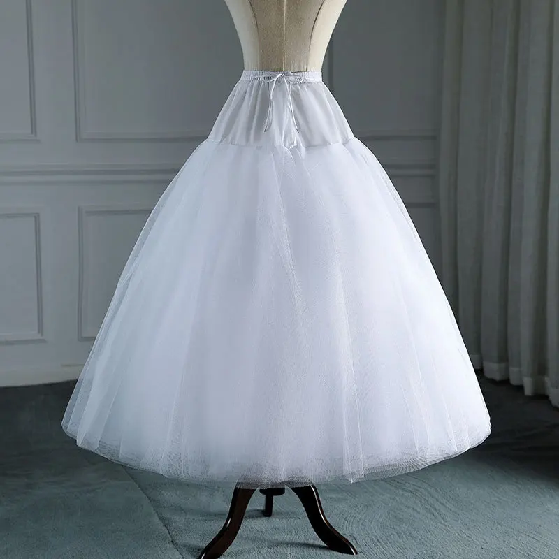 Petticoat Skirt Petticoat Underskirt Wedding Underskirt Wedding Petticoat White Tulle Petticoat A Line Style Wedding Dress 4-8 Layers No Hoops Bridal Wedding Accessories Long Petticoats Underskirt