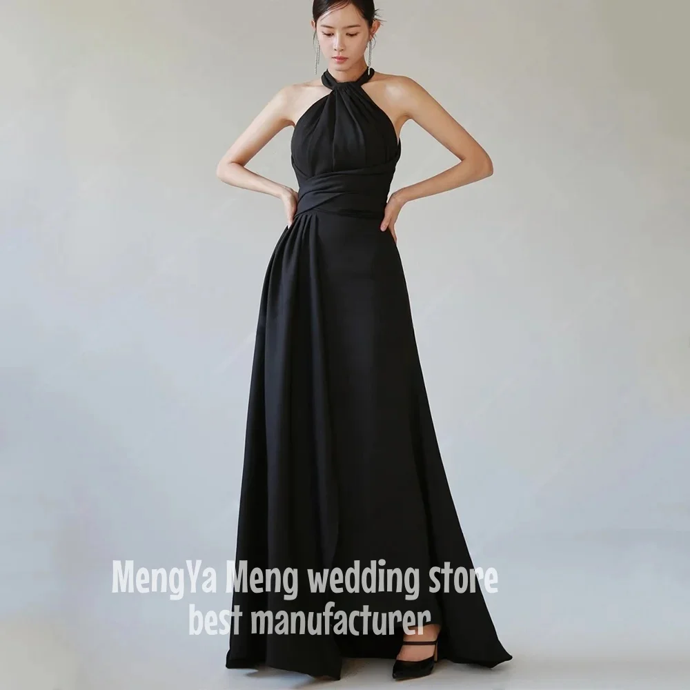 white dresses elegant Classy Black Prom Dress Formal Dress with Bubble Sleeves main image 0