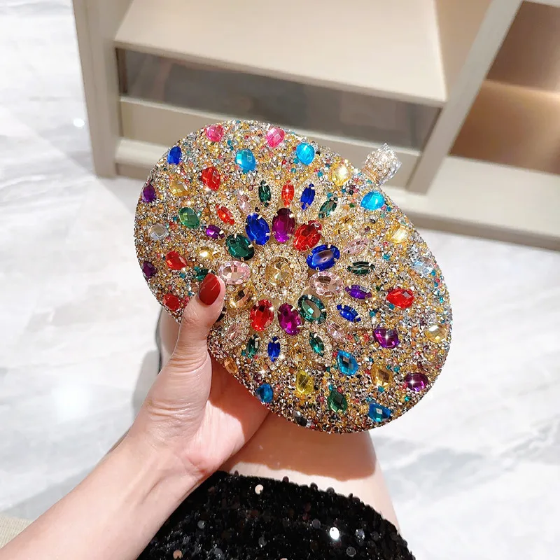 

Crossbody Evening Bag For Women Diamond Inlay Glitter Beautiful Banquet Handbag Colourful Versatile Party Clutch Purse