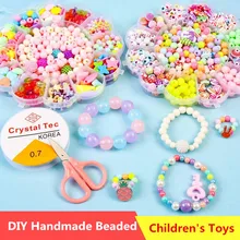 

New Acrylic Beaded Children's Beaded Toys Diy Handmade Boys and Girls Make Necklace Bracelet Ornament Kit Educational Toy Gift