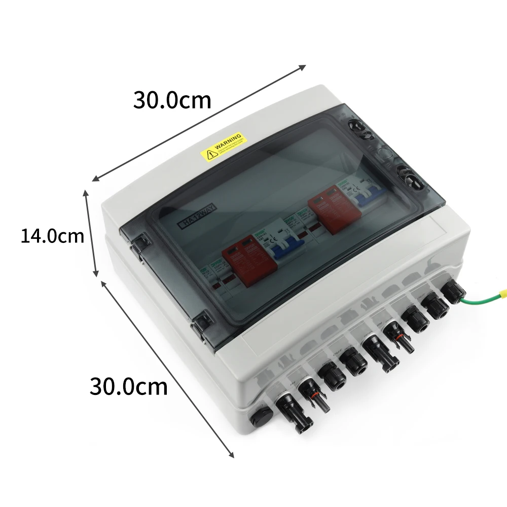 500V 2 In 2 Out Scatola combinatrice solare fotovoltaica IP65 Scatola impermeabile Protezione contro i fulmini Fusibile CC MCB SPD 16/20/25/32/40/50/63A - immagine 3